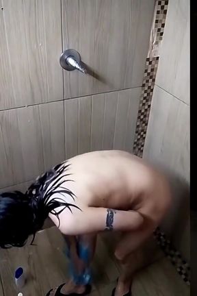 Post-workout Gym Shower: Athletic Guy Naked in Soap and Quick Tease