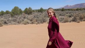 Hot Flds Women Takes Dress Off & Masturbates In Public Hot Babe In Prairie Dress