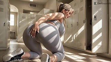 I helped a guy who accidentally walked into the women's locker room. Now... he'll be coming here much more often! [AI+Audio]