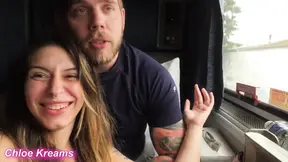 Chloe's hairy bush gets Steve's hard stick on Amtrak