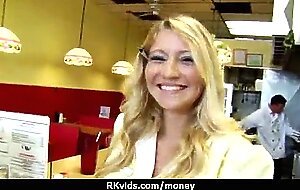 Desperate teen naked in public and fucks to pay rent 18