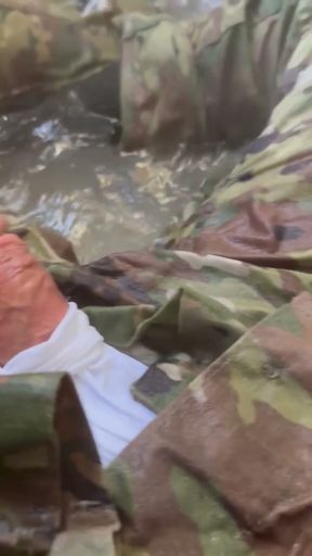 First piss-pee video! Watch while army specialist gets in a tub in uniform and begins to wet himself!   Clip 2