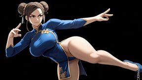 chun li training kung fu (ai animation)