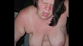 Busty MILF wets her feet then cums from foot fucking in tent