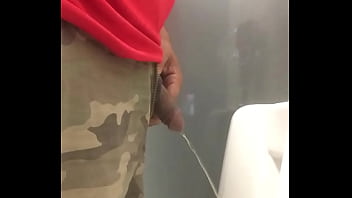 guy peeing public restroom spy