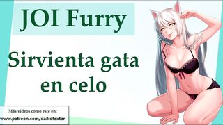 JOI Furry animated. Sirvienta maid en celo.