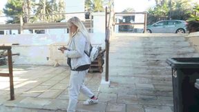 Pink socks with Adidas Superstar sneakers WMV (1920x1080) FHD