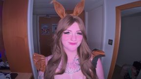 Teen Bunny Cosplay Fucked Hard in Bunny Ears!