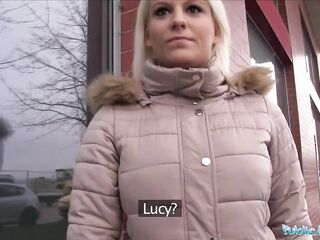 Public Agent Sexy blond Lucy Shine takes money for sex
