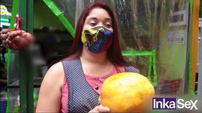 katy sex hermosa venezolana vende su rica fruta y es sometida por peruano