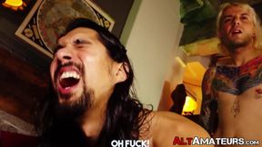 Christop fires his load on Maxx Stoners bottom ass after barebacking
