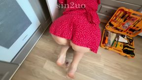 Part 1. A plumber came and fucked a married woman in the ass. It was the first time she cheated.