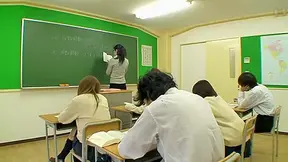 Beautiful Japanese teacher enjoys oral sex in the college infirmary