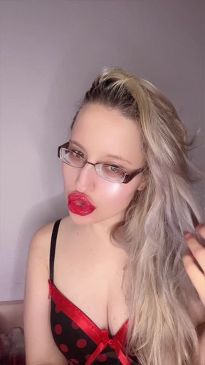 Big Red Lips on Your Cock