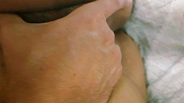 Vaginal and anal masturbation, during a greedy and naughty blowjob