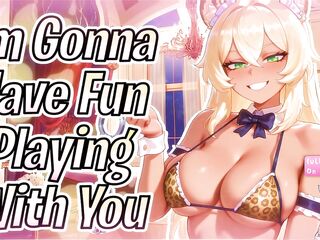 [F4M] Toyed With By A Competitive Cougar Catgirl Maid ‍[Horny ASMR}