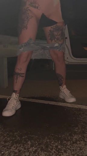 Golden Shower on a Public Street