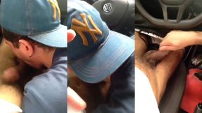 o motorista do uber me botou pra mamar durante a viajem, ficou apertando o pau pra eu perceber e cai logo de boca