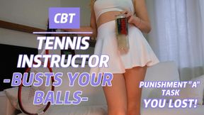 CBT - Tennis Instructor Busts you Balls -