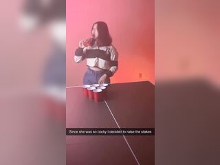 Your girlfriend loses at undress beer pong to your bully.
