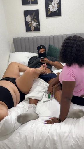 Talk crap and get drained! Double fj Goddess Leah