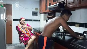 My Stepmom Gets Horny in the Kitchen and We End up Fucking. Prt. 1