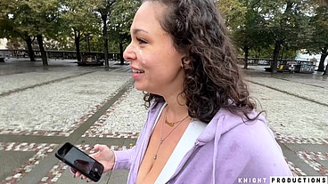Betty Buttplug Blowjob Outdoors and Cumwalk