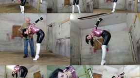 Strict strappado in sexy white boots, spandex & gloves (MP4 SD 3500kbps)