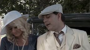 Slender babes Amber Rayne, Hannah West and Kaci Star in outdooor gangbang