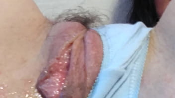 very wet pussy very wet big pussy lips I masturbate through panties and panties get wet you will want to stick your tongue and  juice from this wet pussy GinnaGg milf big pussy lips