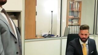 Suit sex with two executive branch directors in real office