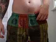 Pants, a six-pack, and a full bladder
