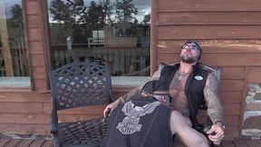 two bikers in the mountains with jim love and jason collins