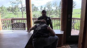 two bikers in the mountains with jim love and jason collins