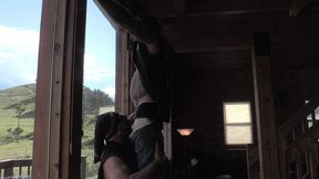 two bikers in the mountains with jim love and jason collins