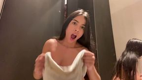 They caught me in the store fitting room squirting, cumming everywhere
