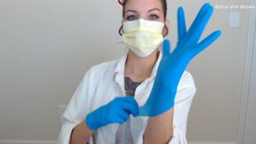 Sick Nurse Gives Blowjob in Latex Gloves