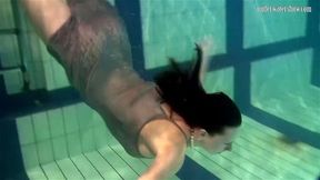 Super hot body and big tits teen Katka underwater