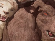 Big Lion Cums Inside Minotaur Grok | (Furry Gay Sex) | Wild Life Furries