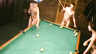 Russian Soldiers Play Pool in Nude 9