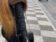 EXTREM public humiliation of my doggy&nbsp;in Prague