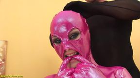 Rough anal sex in spandex catsuit
