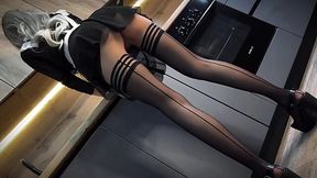 Smoking hot blonde chambermaid will fulfil her hung guest's filthy desires