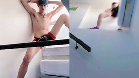 Extreme Pissing on Floor (Dual-Cam)