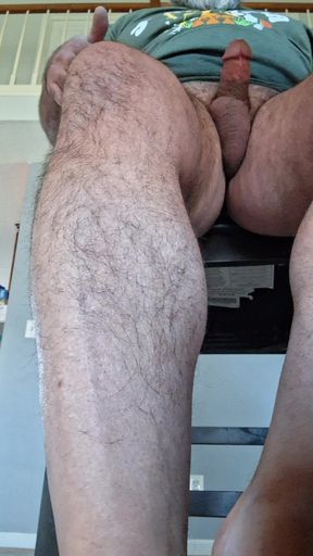 Sitting on a chair and jerking off
