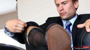 GentlemensCloset: Zack Enjoys First Time in Sheers And Loafers Solo