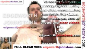 EDGEWORTH JOHNSTONE masturbating and eating cum CENSORED - Closeup cum shot hot gay guy jerking off his cock