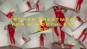 Proper Treatment For A Worthless Cock- Ebony Femdom Goddess Rosie Reed Cock Ruin Foot Domination POV- 1080p HD