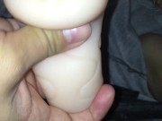FTM Transman Fucking Fleshlight With Pumped Cock Cum Inside Pussy