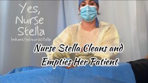 NURSE STELLA CLEANS AND EMPTIES YOU-Full PPE.